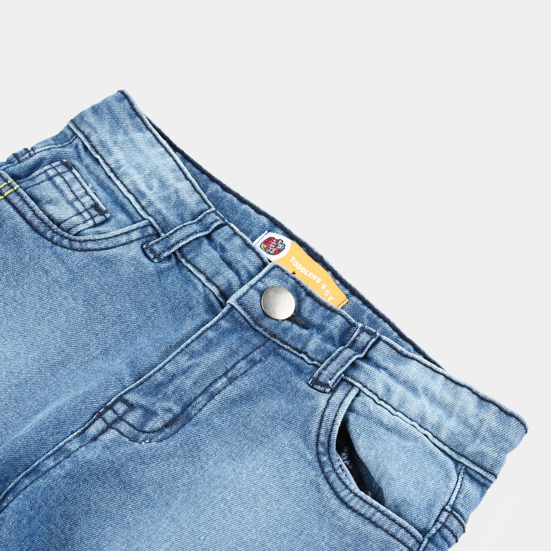 Boys Denim Viscose Short-Light Blue