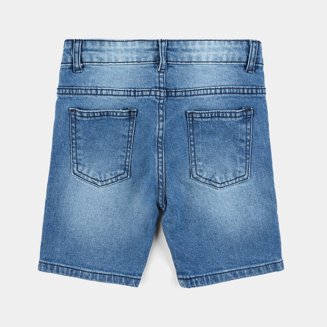 Boys Denim Viscose Short-Light Blue