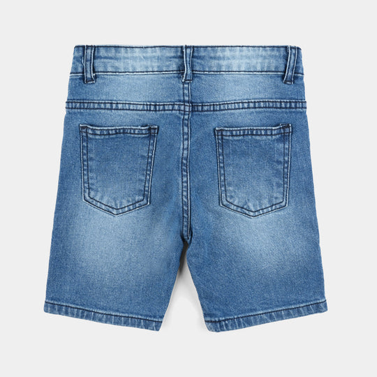 Boys Denim Viscose Short-Light Blue