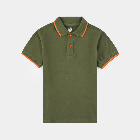 Boys Jumbo Pique Polo Basic