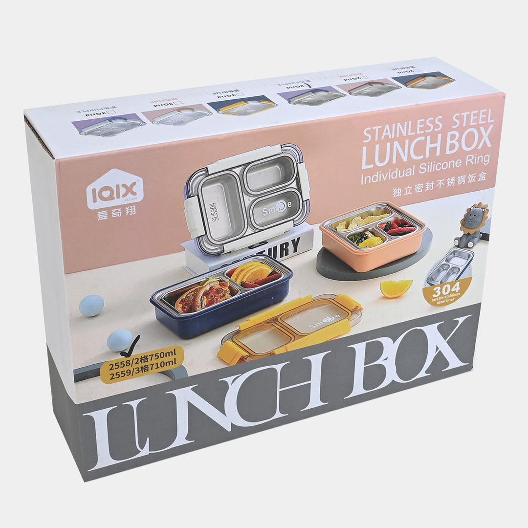 Stainless Steel 2 Compartments Lunch Box | 750ML