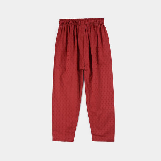 Girls Jacquard 2Pcs Rose-MAROON