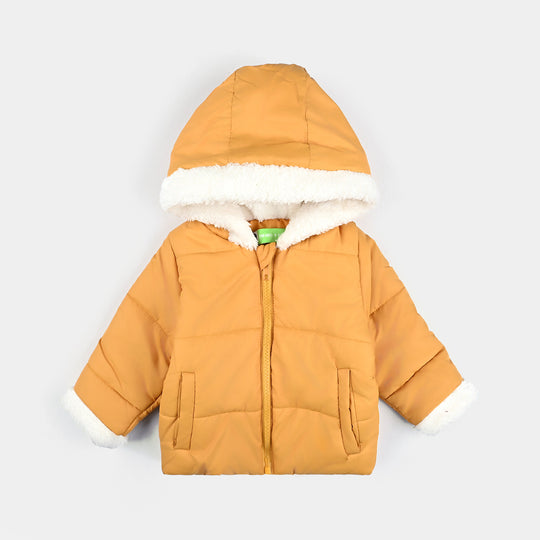 Infant Girls Mix taffeta Quilted Jacket Bloated-Citrus