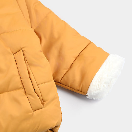 Infant Girls Mix taffeta Quilted Jacket Bloated-Citrus