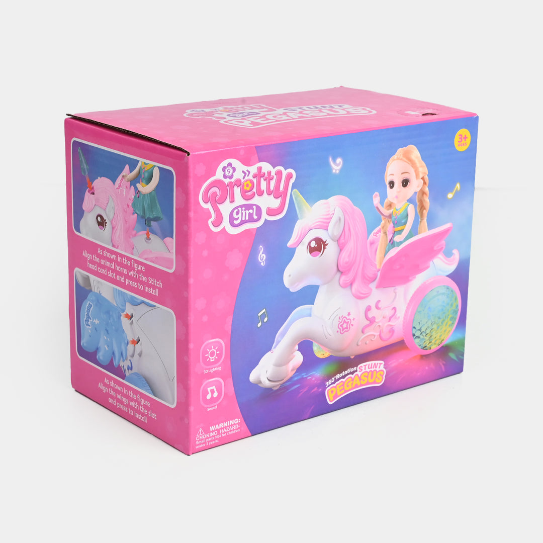Electric Stunt Rotating Horse For Kids