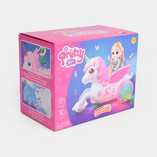 Electric Stunt Rotating Horse For Kids