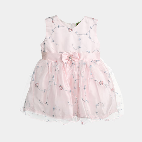 Infant Girl Fancy Frock Little Diva-Lt Pink Net