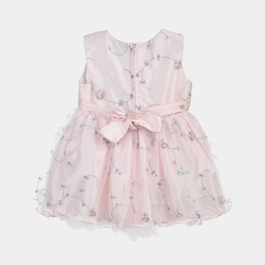 Infant Girl Fancy Frock Little Diva-Lt Pink Net