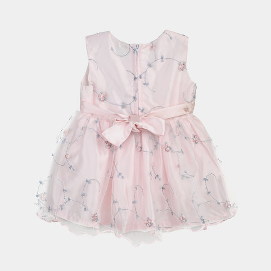 Infant Girl Fancy Frock Little Diva-Lt Pink Net