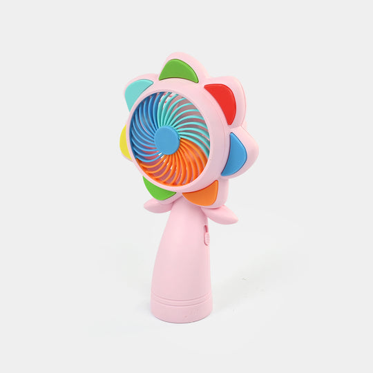 Mini USB Handheld Rechargeable Fan with LED Light