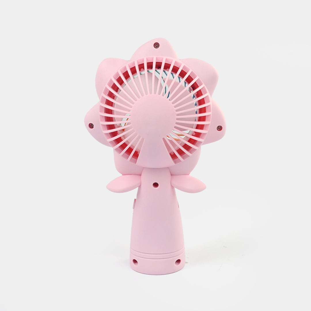 Mini USB Handheld Rechargeable Fan with LED Light