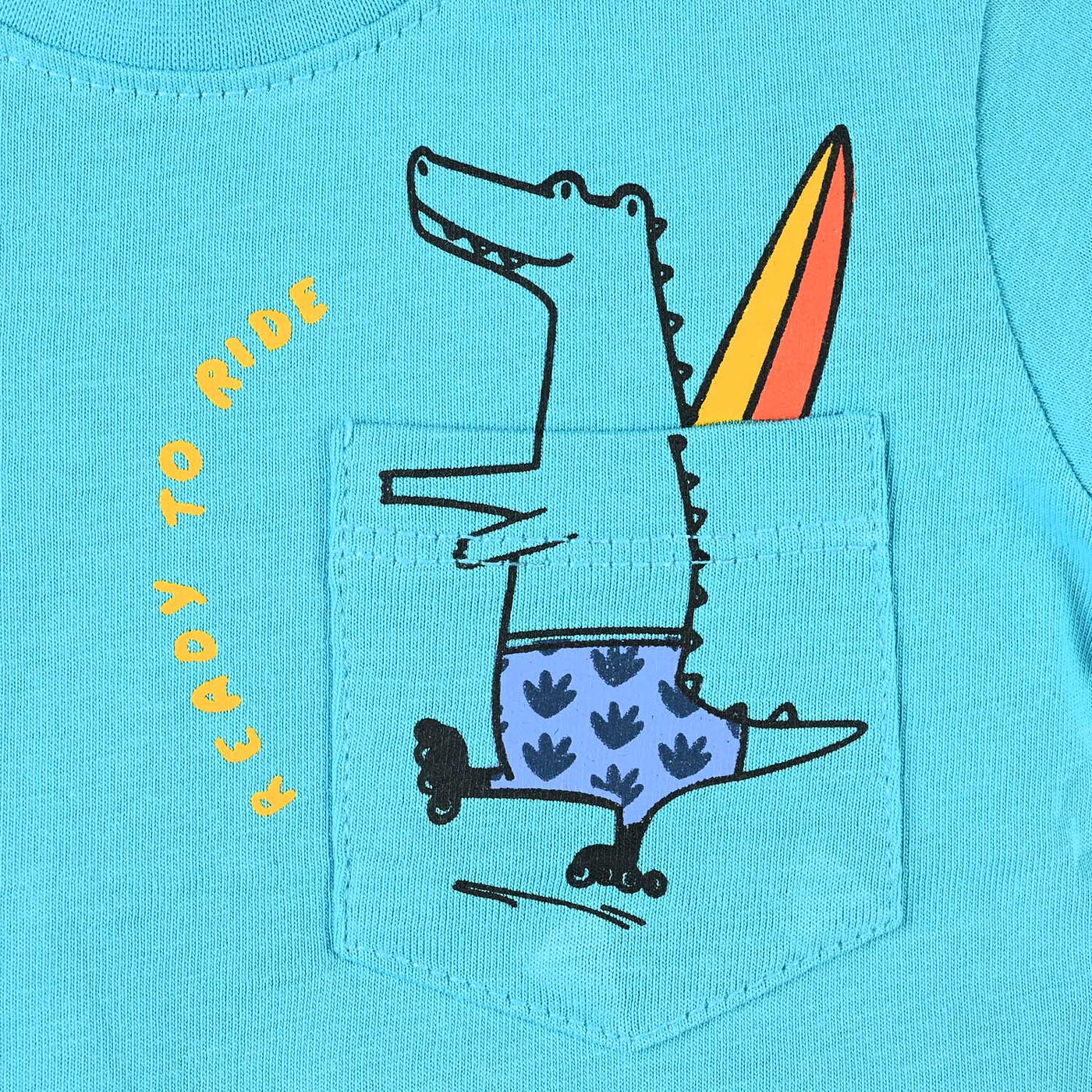 Infant Boys Slub Jersey T-Shirt Ready To Ride-Capri