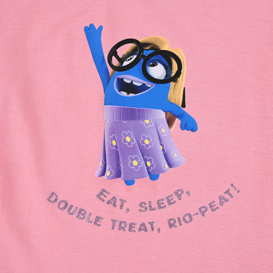 BP RIO MEET THE OBOS Girls Cotton Jersey T-Shirt H/S -Pink