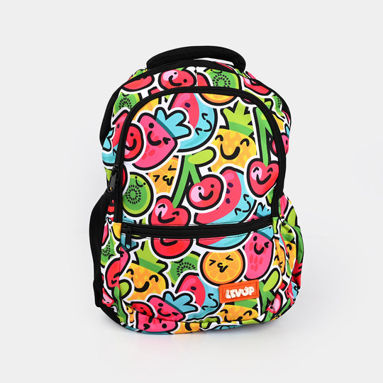 LEVUP FRUITS AND JEWELS DOODLE SCHOOL BACKPACK FOR CLASS 1-4