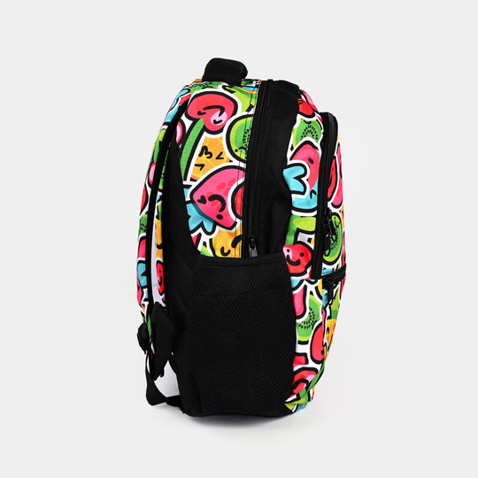 LEVUP FRUITS AND JEWELS DOODLE SCHOOL BACKPACK FOR CLASS 1-4