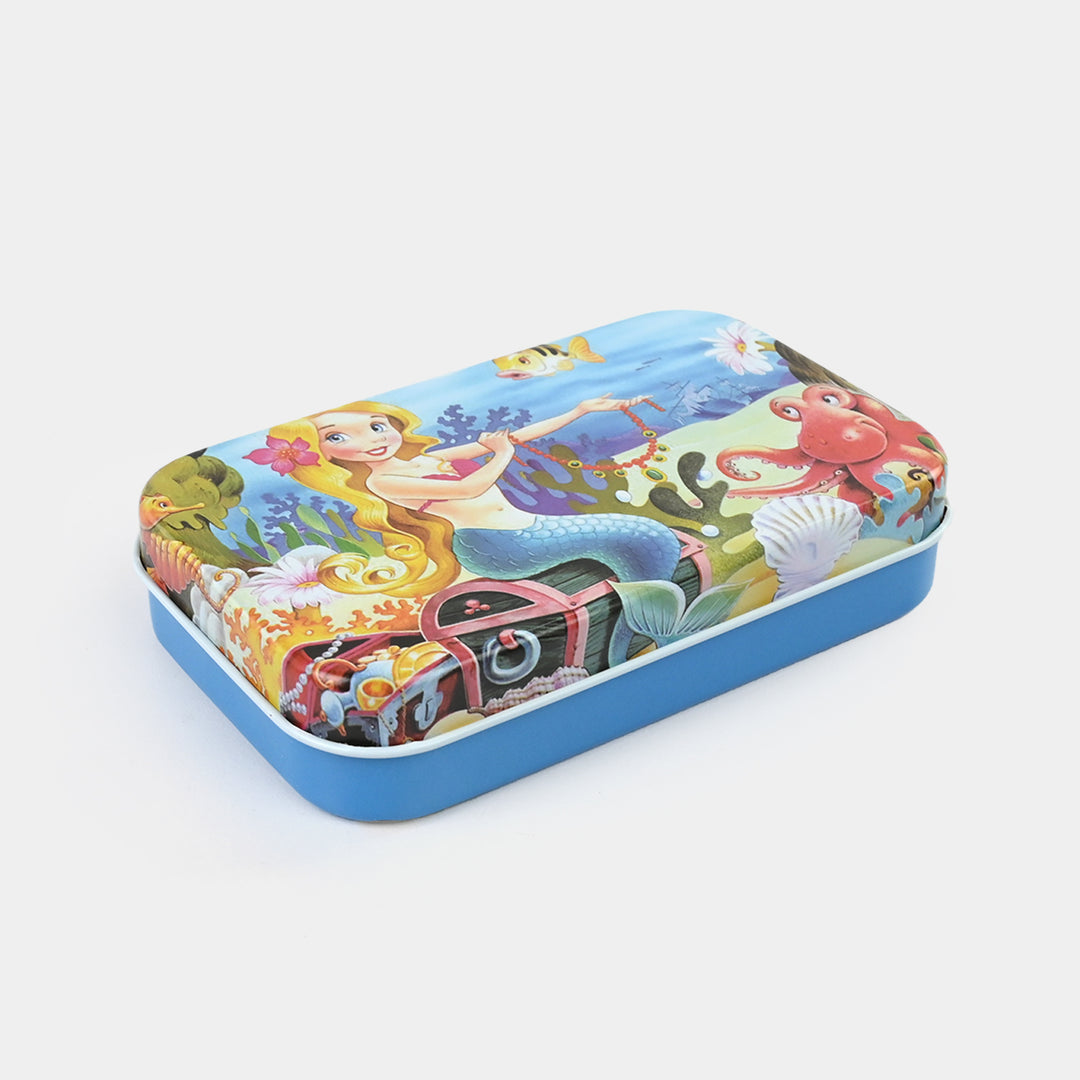 Wooden Puzzle Tin Box