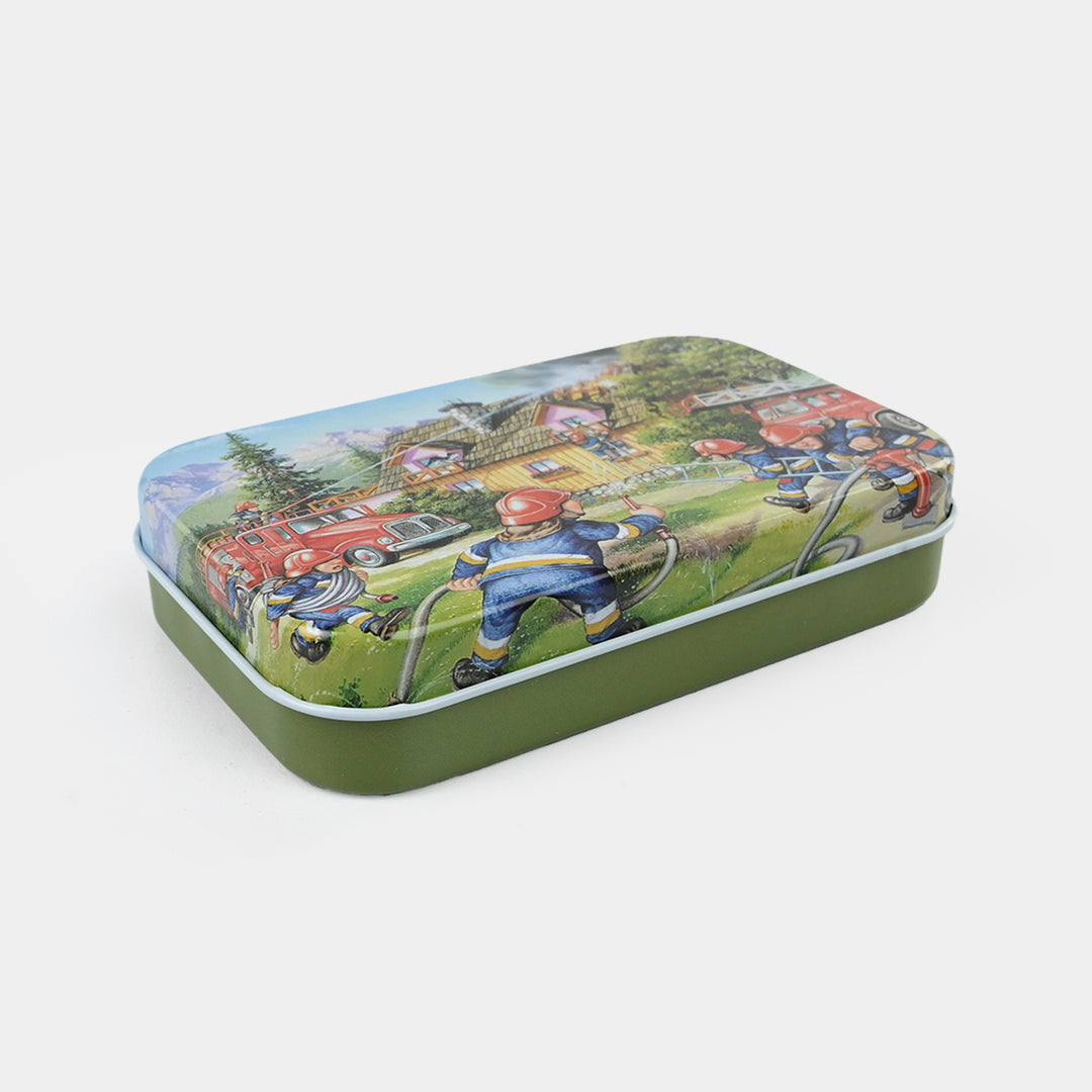 Wooden Puzzle Tin Box