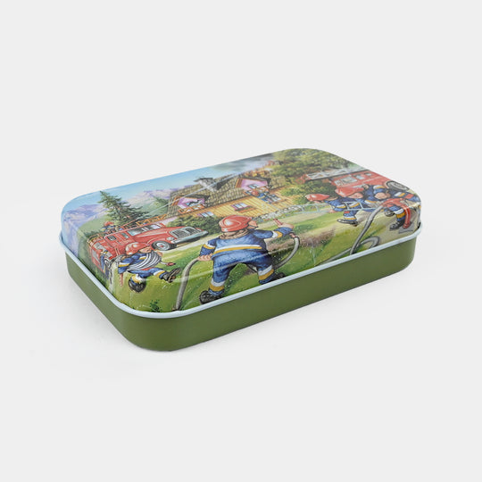 Wooden Puzzle Tin Box