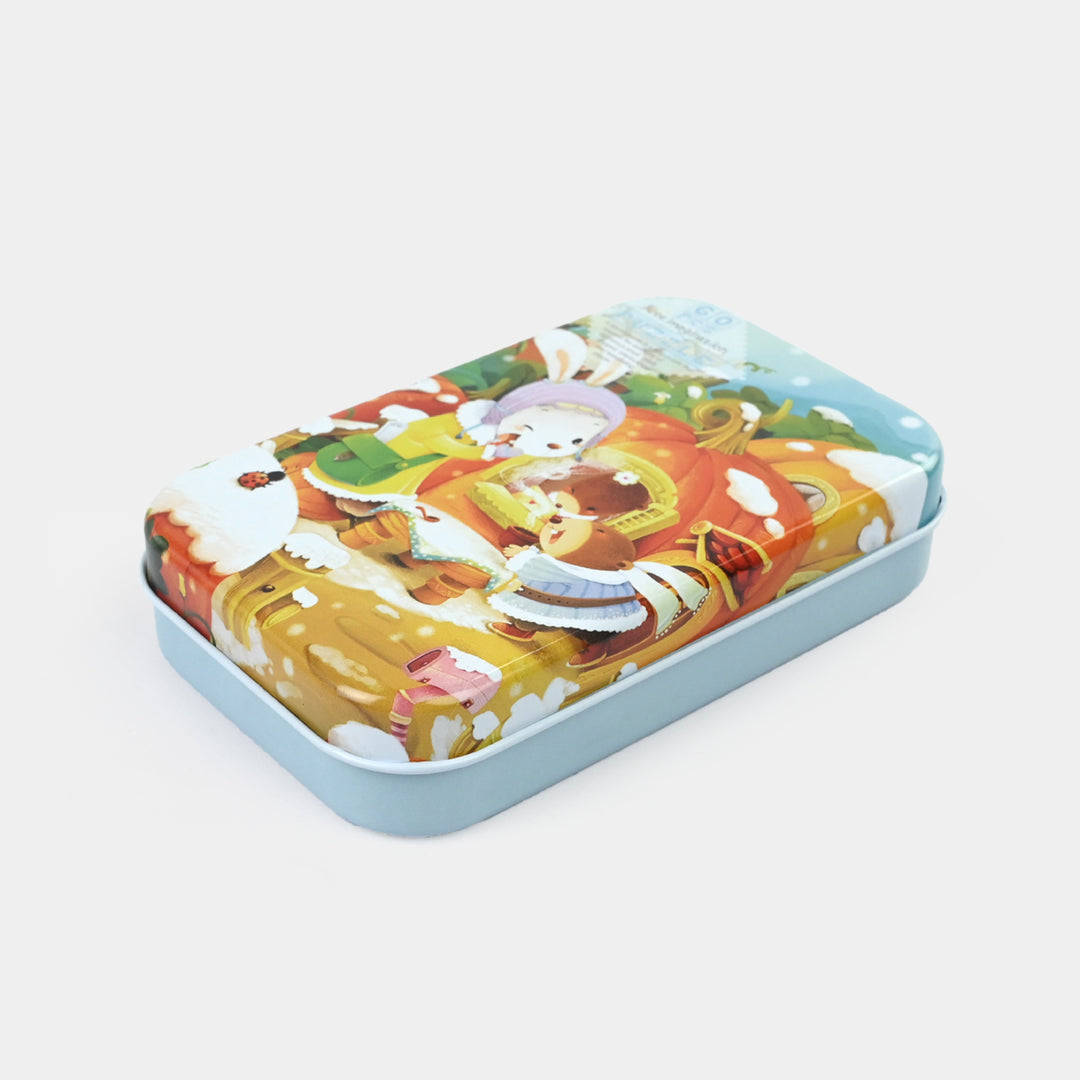 Wooden Puzzle Tin Box