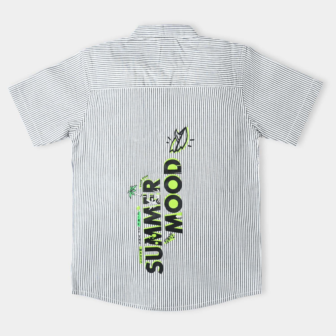 Boys Cotton Casual Shirt H/S Summer Mood-Striper