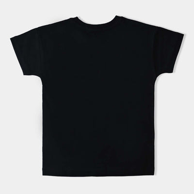 Boys Premium Lycra Jersey T-Shirt -Jet Black