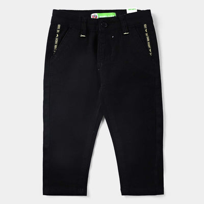 Infant Boys Cotton Twill Pant-BLACK