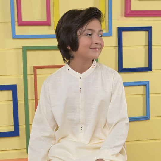 Boys Cotton Slub 2 Piece Suit