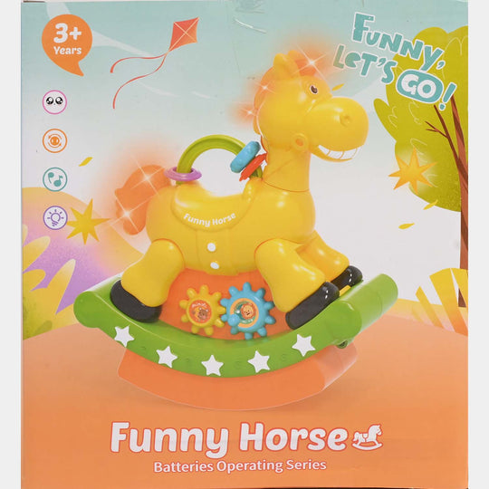 Electric Funny Horse Musical Toy