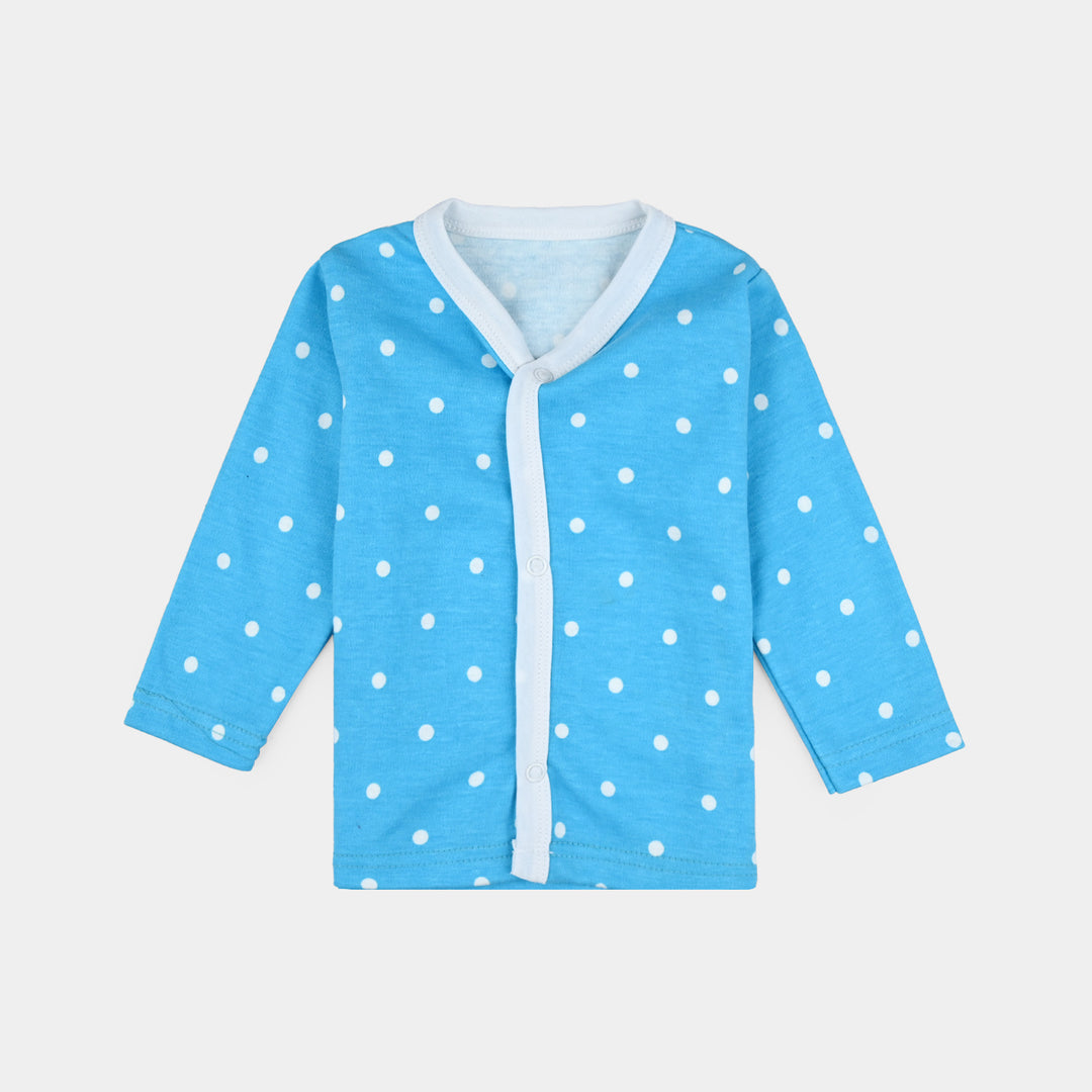 Infant Unisex Night Suit Front Open Blue Dots