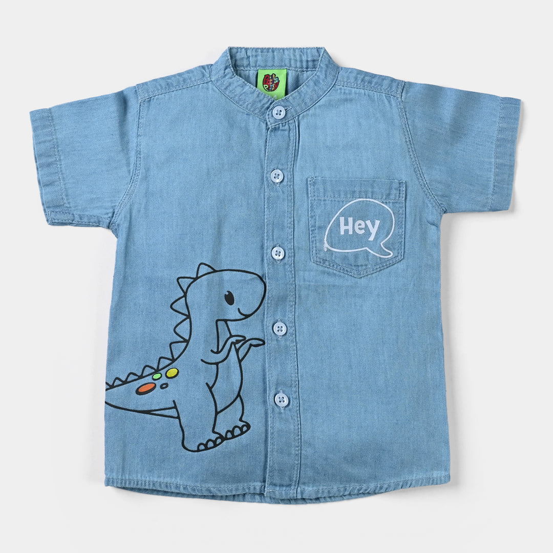 Infant Boys Denim Shirt H/S Blue Price in Pakistan
