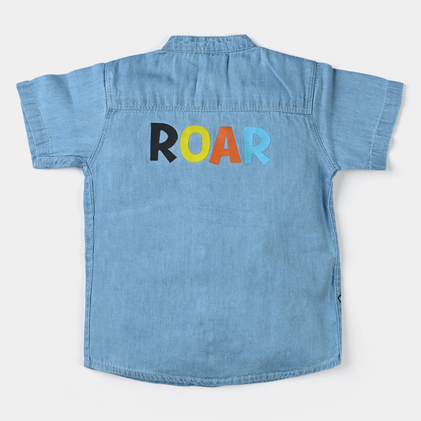 Infant Boys Denim rigid Shirt H/S Roar-LT. Blue