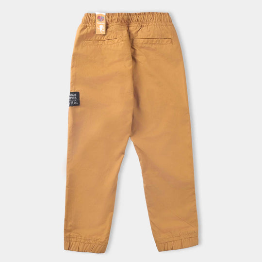 Boys Cotton Twill Pant Stay Original-Mustard