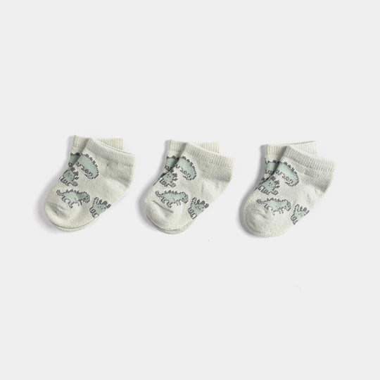 Infant Boys Socks 3 Pcs Set Dino-Green
