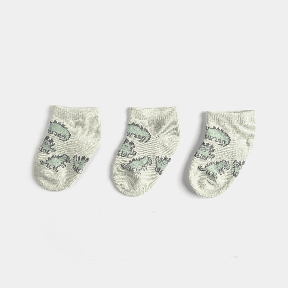 Infant Boys Socks 3 Pcs Set Dino-Green