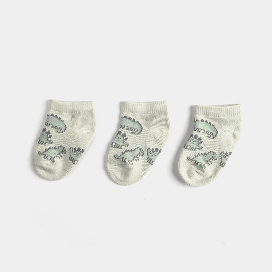Infant Boys Socks 3 Pcs Set Dino-Green