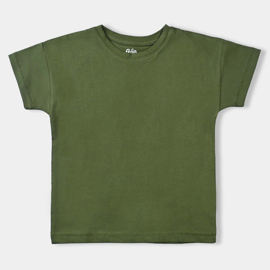 Boys Cotton Jersey T-Shirt H/S Basic-C. Olive