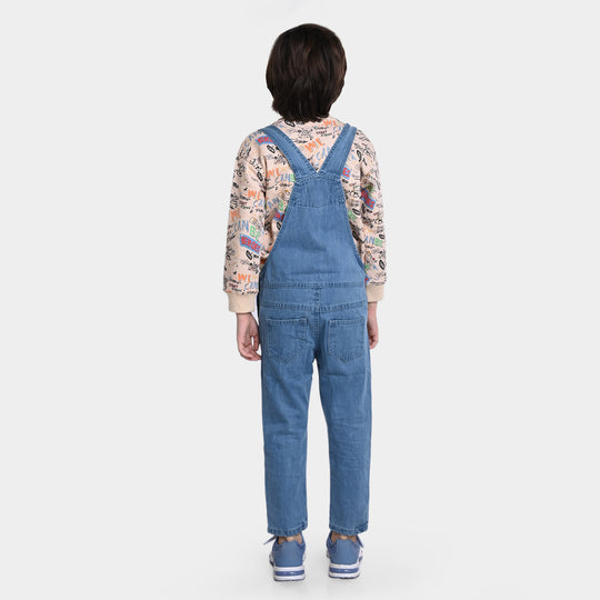 Boys Denim dungaree Over All CHARACTER-LIGHT BLUE