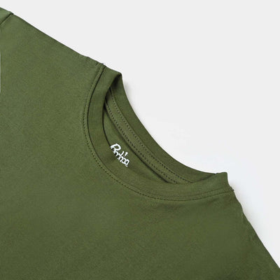 Boys Cotton Jersey T-Shirt H/S Basic-C. Olive