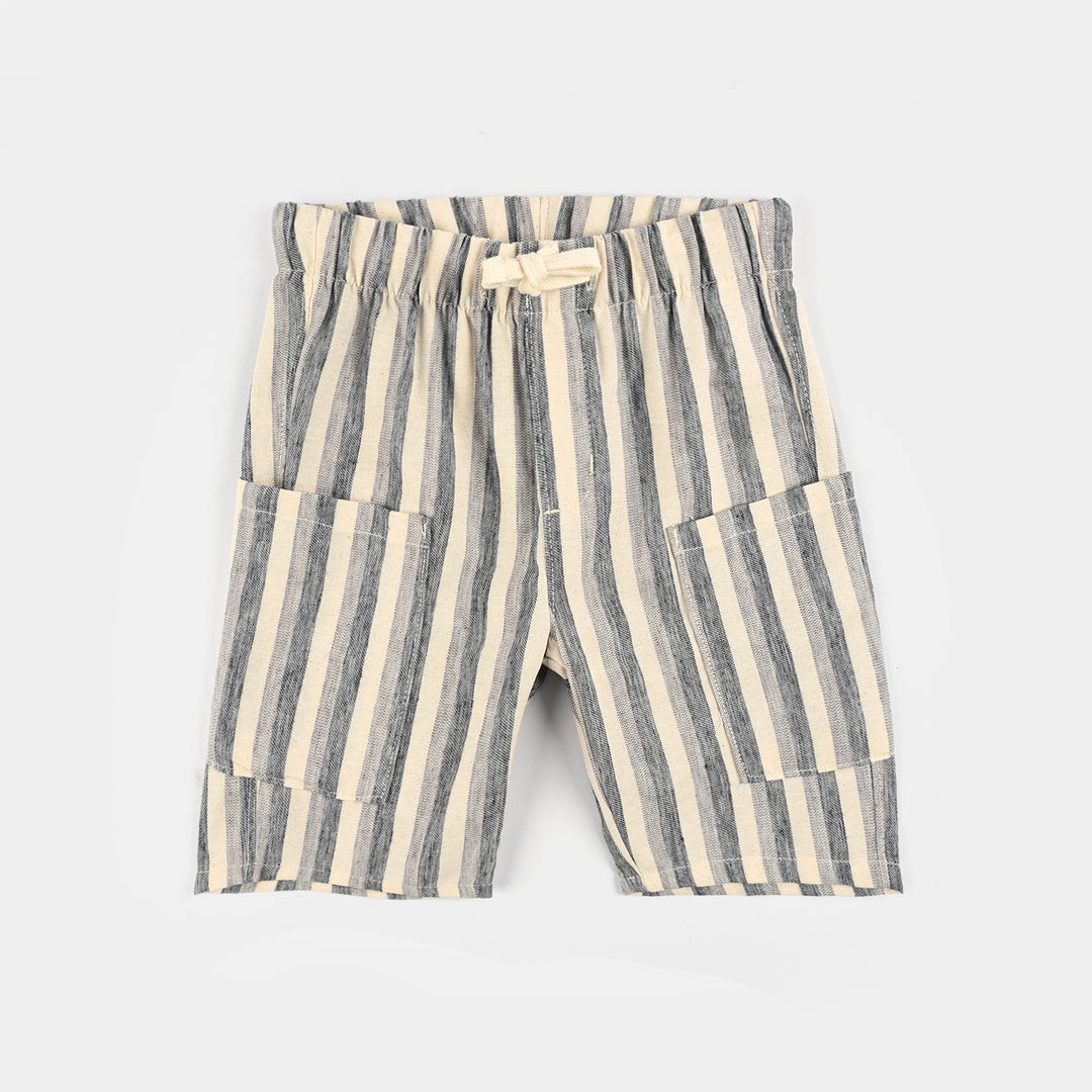 Boys Cotton Shorts (Live To Surf) - Stripes