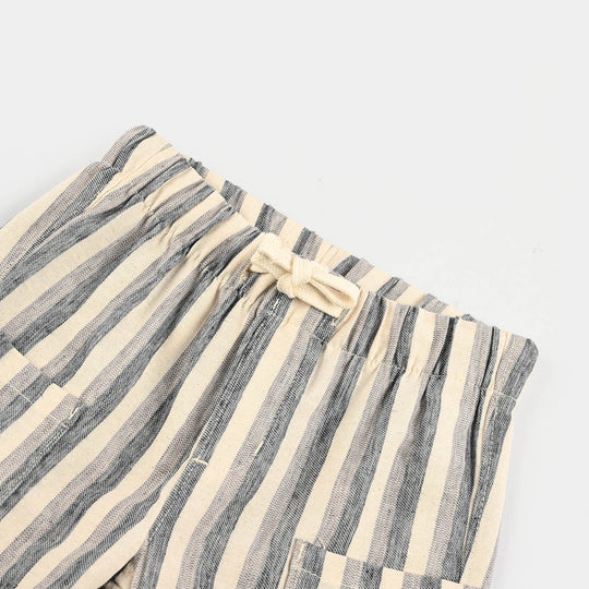 Boys Cotton Shorts (Live To Surf) - Stripes