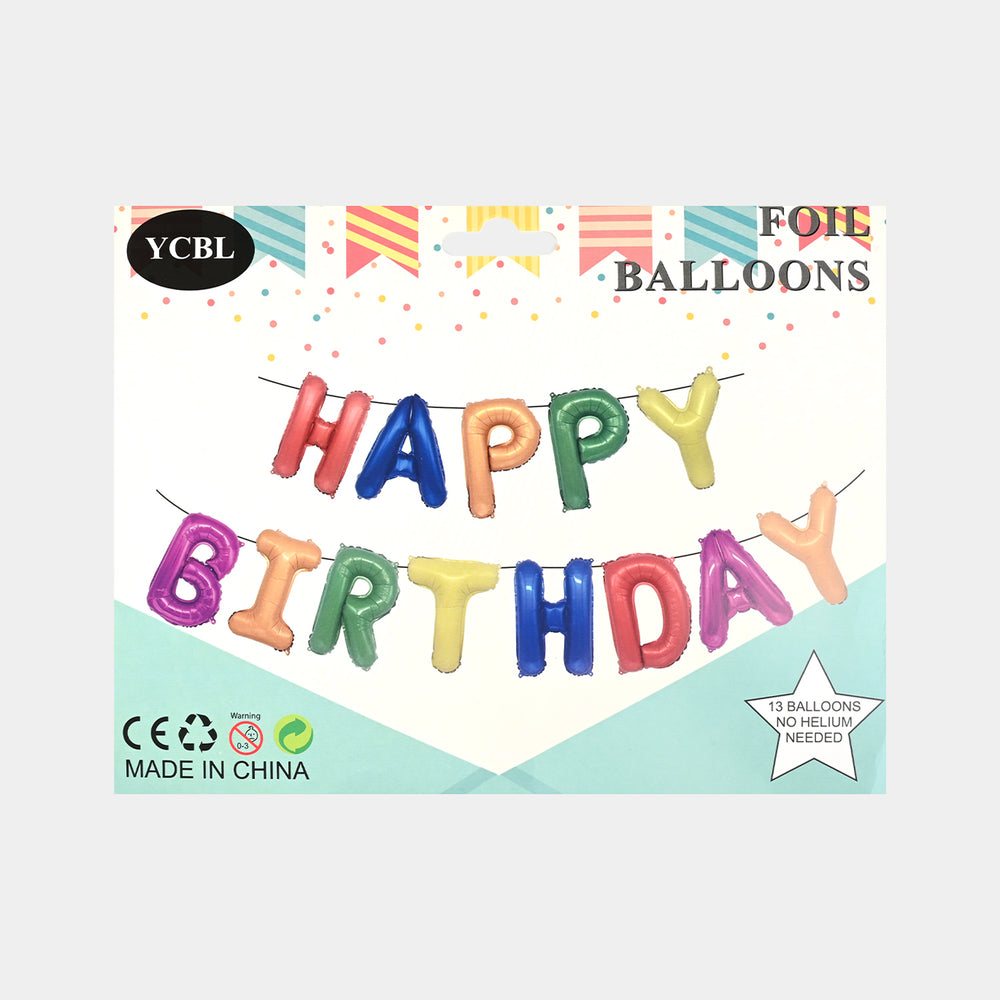 Happy Birthday Letters Foil Balloon