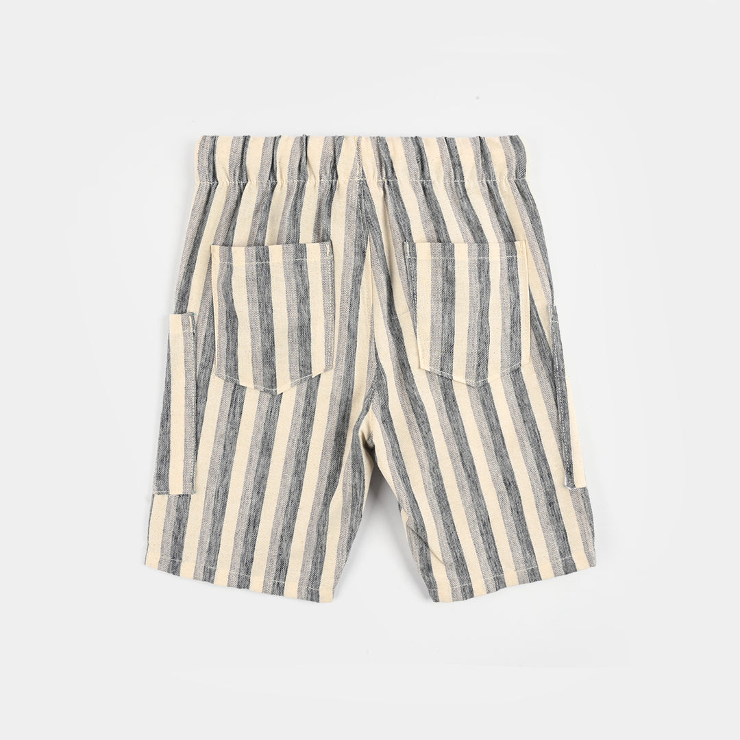 Boys Cotton Shorts (Live To Surf) - Stripes