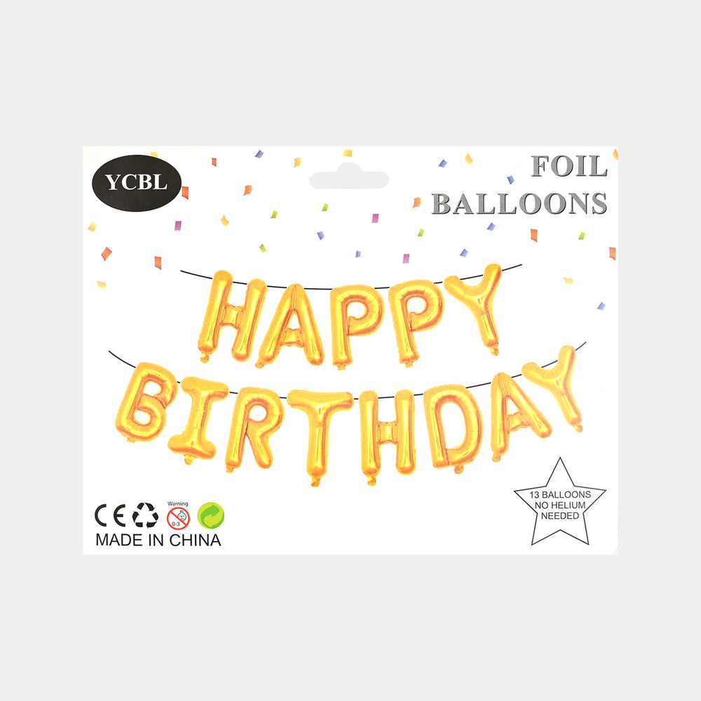 Happy Birthday Letters Foil Balloon