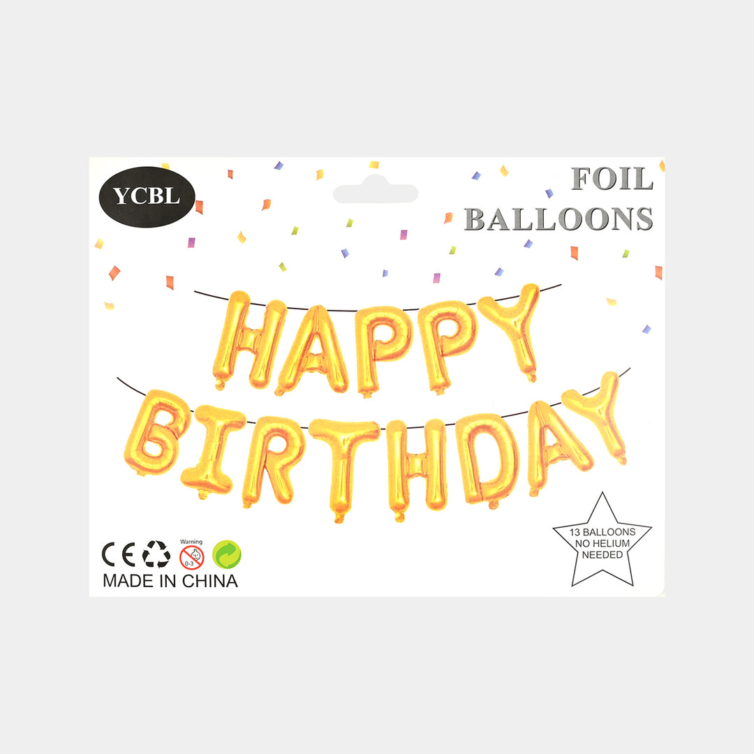 Happy Birthday Letters Foil Balloon