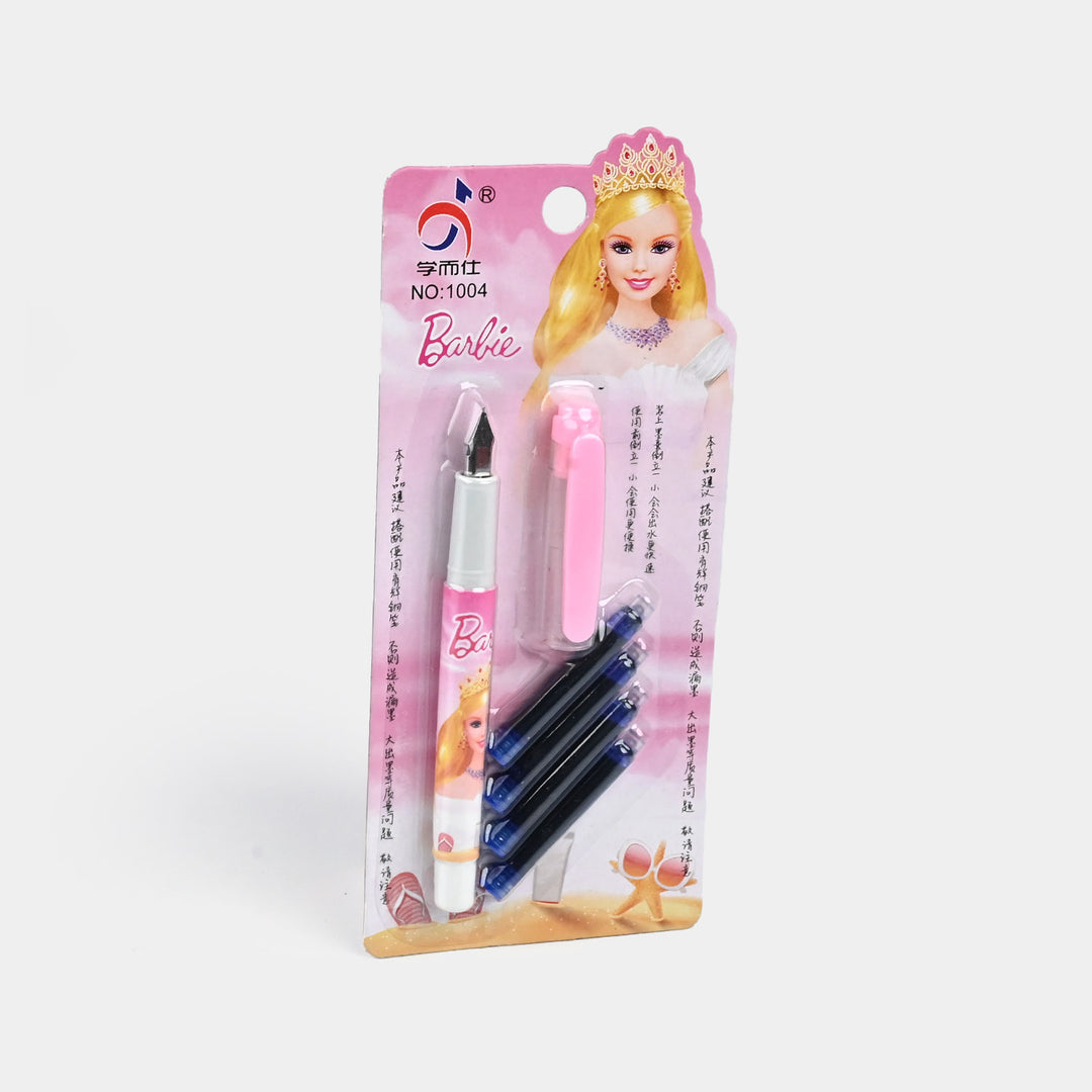 Elegant Fountain Pen With 3 Ink Cartridges