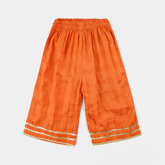 Infant Girls Jacquard 2-Piece Suit (Choti) - Rust/Orange