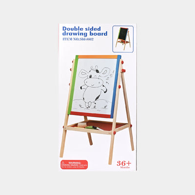 Wooden Double Side Drawing Board For Kids