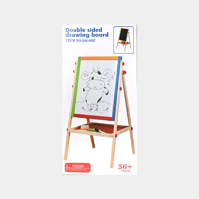 Wooden Double Side Drawing Board For Kids