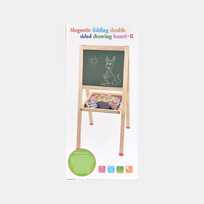 Wooden Magnetic Folding Double Sided Drawing Board A-128