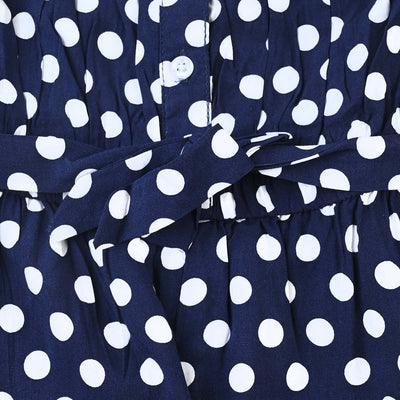 Girls Marina Jumpsuit Polka Dots-Blue